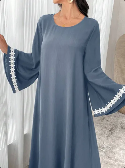 Women's Solid Color Chiffon Beach Cover up Dress Blue - Shop at LoveMi