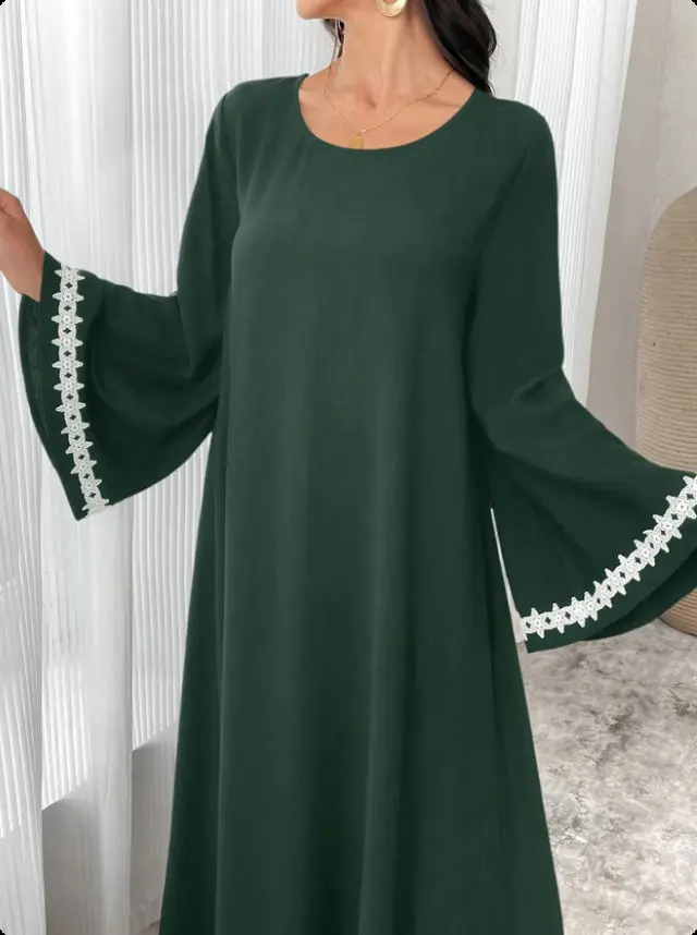 Women's Solid Color Chiffon Beach Cover up Dress Green - Shop at LoveMi