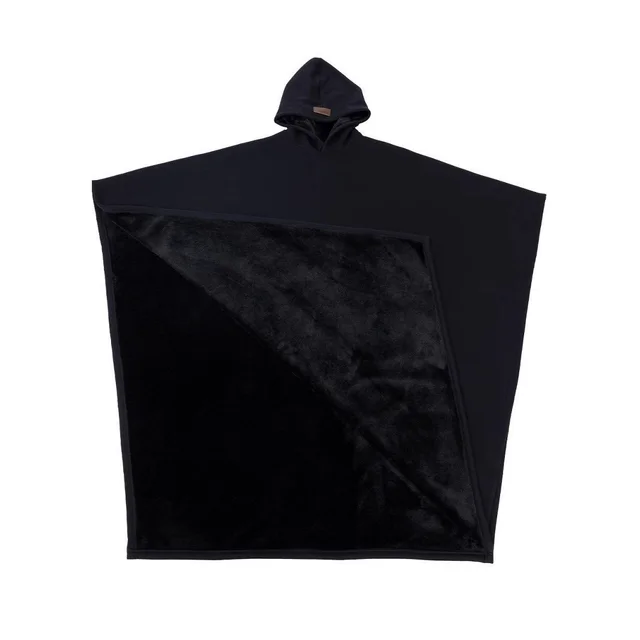 Hooded Button Woolen Cloak Tops Same Style Black - Shop at LoveMi