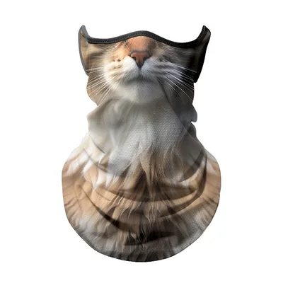 Sunscreen Hanging Ear Ice Silk Breathable Outdoor Sports Motorcycle Cycling Mask Flower Cat - Shop at LoveMi