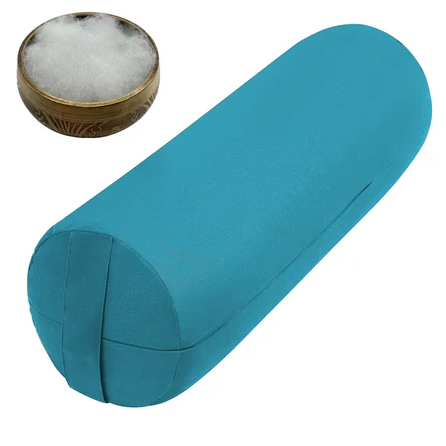 Yoga High Elastic Shoulder Inverted Bolster Round Sapphire Blue - Shop at LoveMi