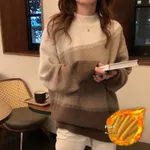 Autumn And Winter New Niche Design Casual Sweater - Brown Fleece
