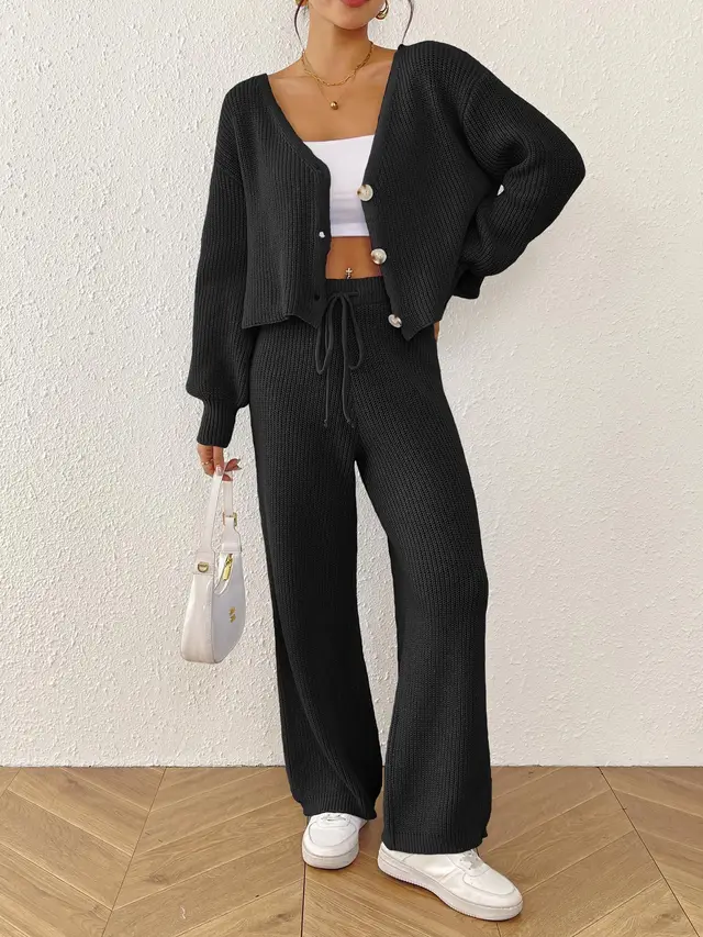 Autumn And Winter Women's Solid Color Elegant Outfit Short Top Black Suit - Shop at LoveMi