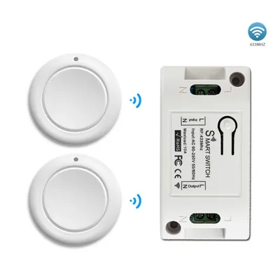Wireless Remote 433m Household Wiring Free Controller Attach 2 At Will Switch - Shop at LoveMi