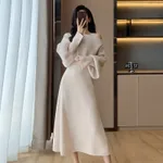 New Sweater Vest Dress Two-piece Set For Women - Apricot