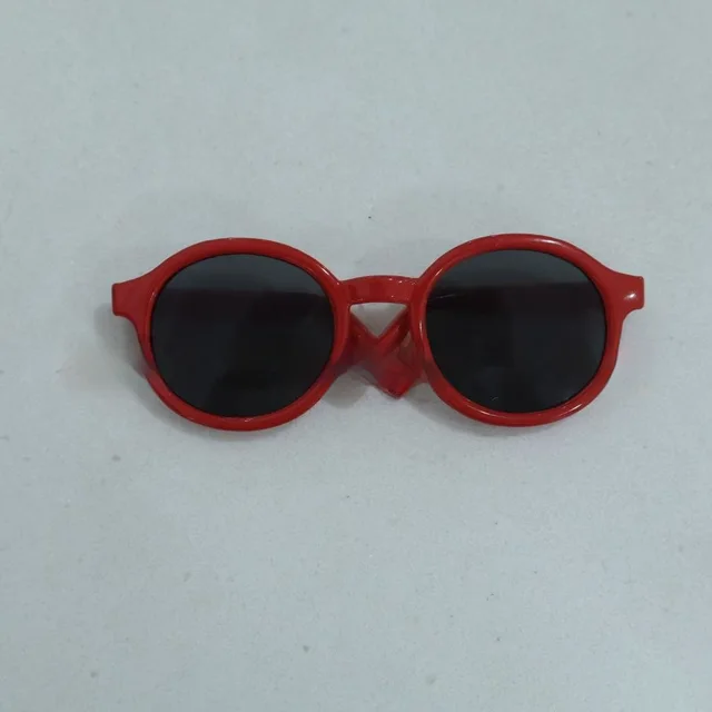 Cotton Doll Glasses Small Baby Mirror Automobiles Curtain Cloth Glasses Decorative Mirror Red Sunglasses - Shop at LoveMi