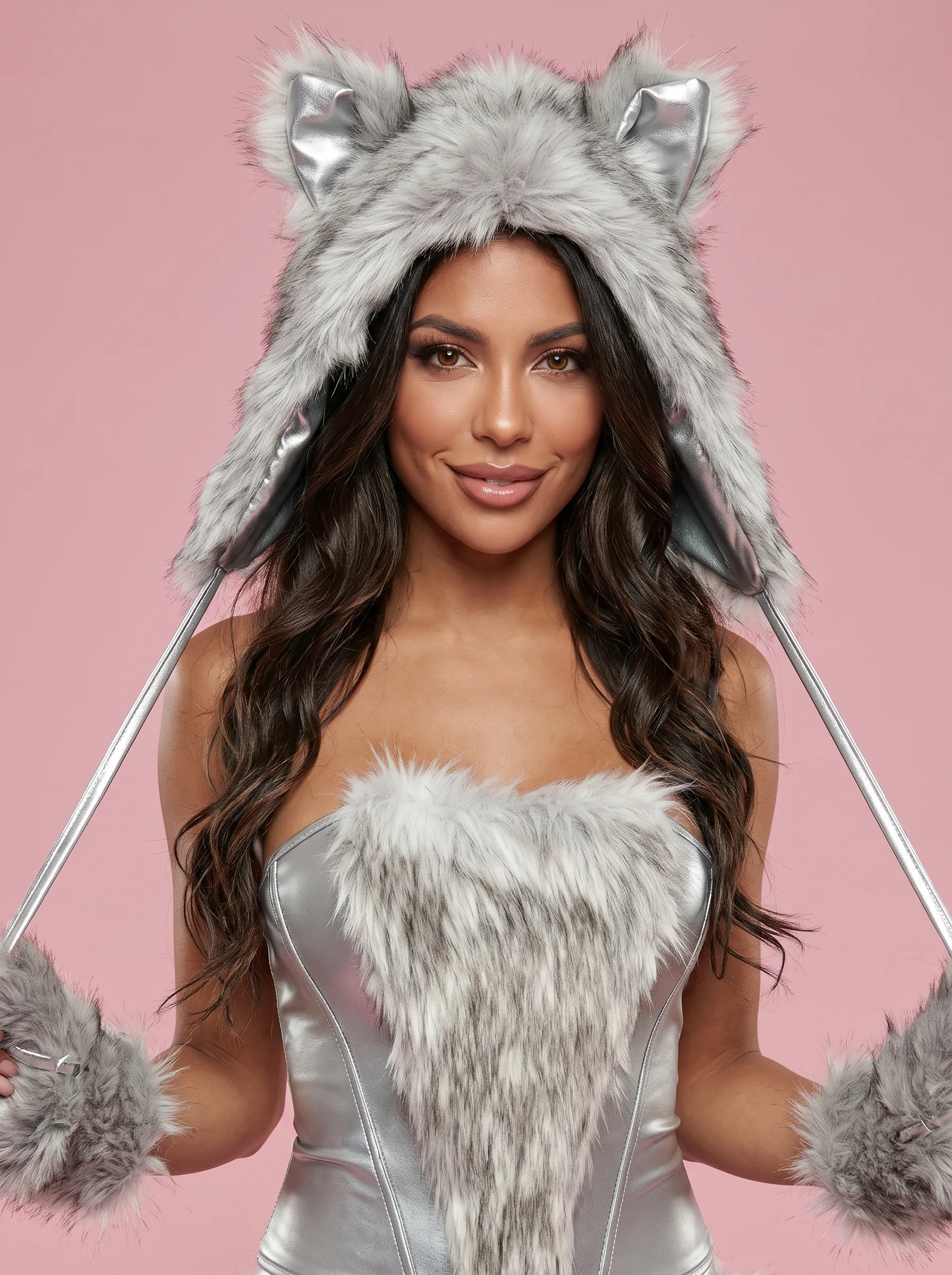 Grey Wolf Halloween Costume for Women - View 2