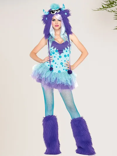 Halloween Party Cosplay Suit Role playing Animal Costume Purple - Shop at LoveMi