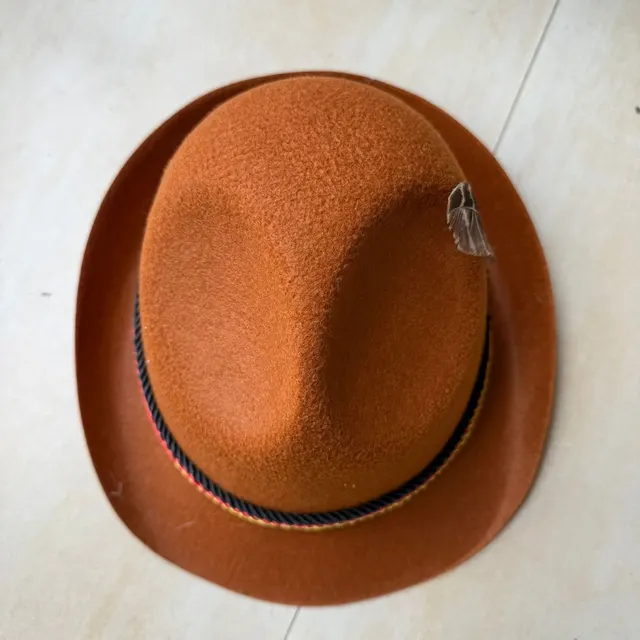 Feather Top Hat Non woven Fabric Three Colors Brown - Shop at LoveMi