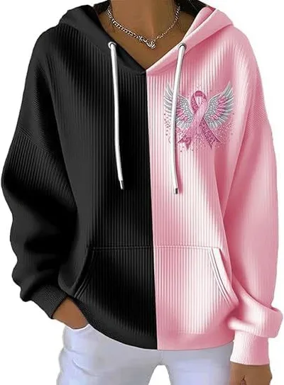 Striped Fabric Digital Printed Hooded Long Sleeve Women's Sweater Xkwy04Yp91 5Xl - Shop at LoveMi