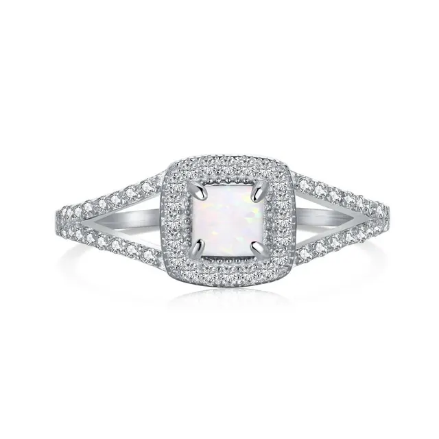 Women's Niche Design Square Square Bag Square Opal Ring Dy120655Swwh - Shop at LoveMi