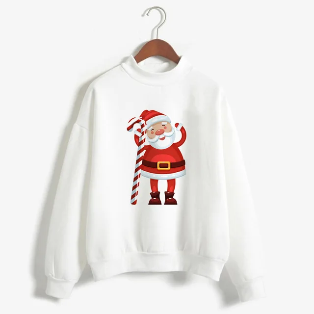 Christmas Printing Turtleneck Sweater Women 573Style - Shop at LoveMi