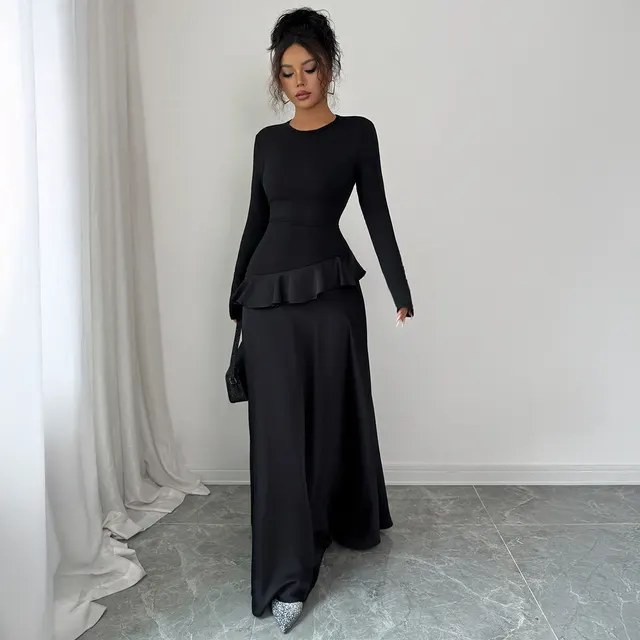 European And American Elegant Advanced Long Sleeve Lace Black - Shop at LoveMi