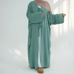 Party Waist-controlled Lace-up Cardigan Dress - Green
