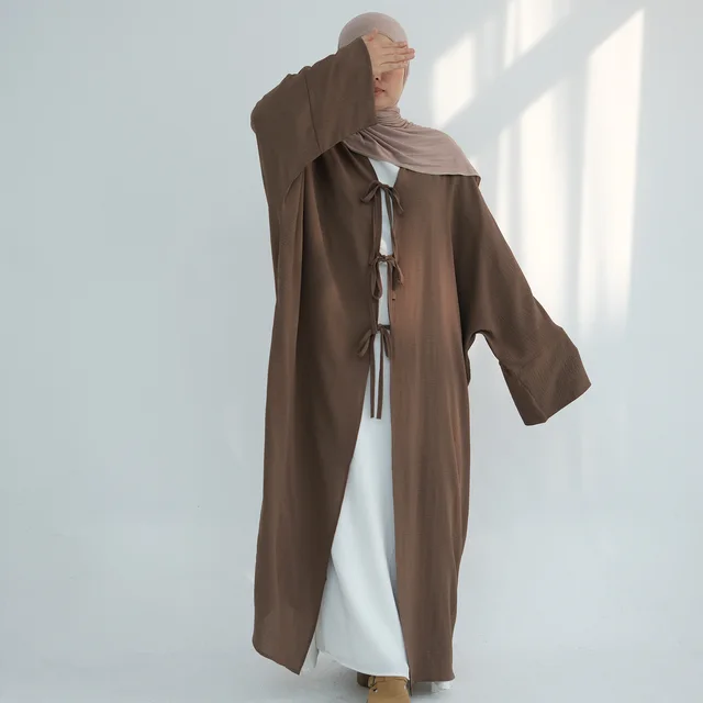 Party Waist controlled Lace up Cardigan Dress Khaki - Shop at LoveMi