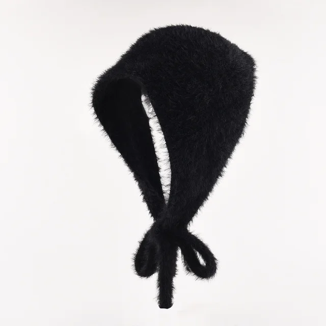 Women's Autumn And Winter Warm Plush Knitted Hat Black - Shop at LoveMi