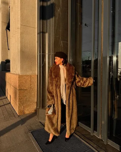 Fur Coat Thickened Winter Thermal No 15 Brown Coffee - Shop at LoveMi