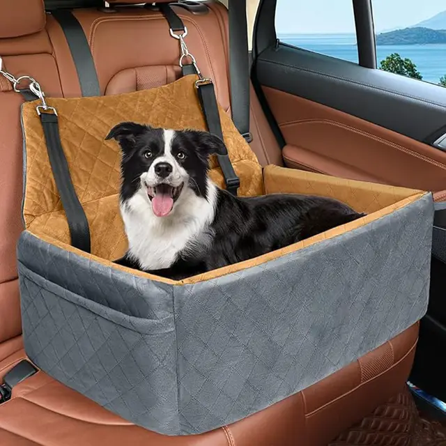 Nylon Car Rear Doghouse Fully Removable And Washable Gray Brown - Shop at LoveMi