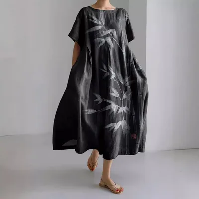 Printed Independent Station Cross border Short Sleeve Women's Dress Style5 - Shop at LoveMi