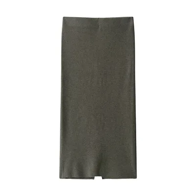 With Belt Diamond Pattern Knitted Coat Midi Skirt Suit Skirt L - Shop at LoveMi