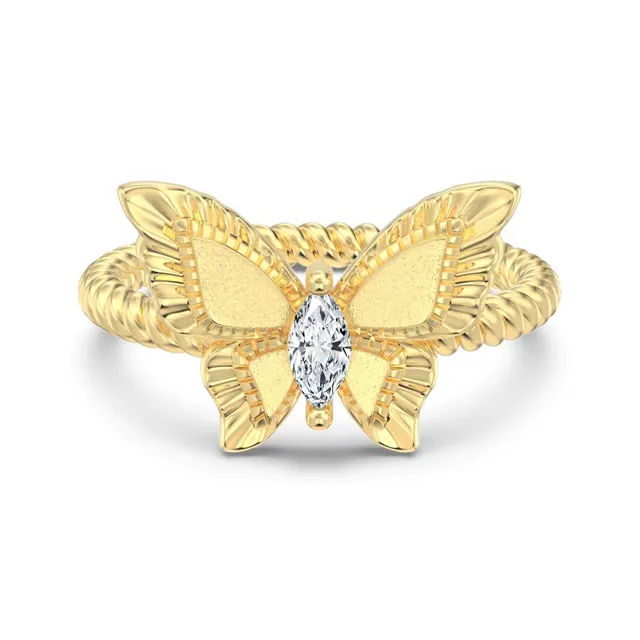 S925 Silver Accessories New Bow Frosted Zircon Silver Ring No 8 - Shop at LoveMi