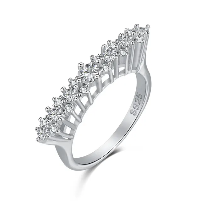 Sterling Silver Zircon Female Sense Design Ring Silver Accessories Dy120627Swwh - Shop at LoveMi