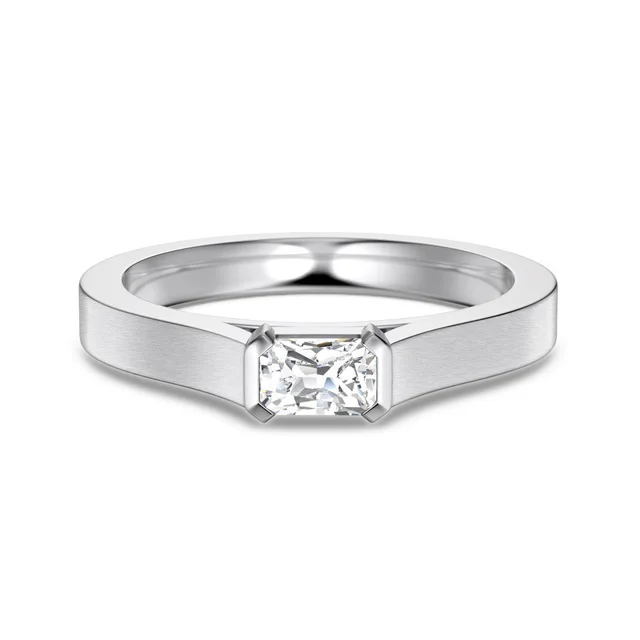 Sterling Silver Vintage Ring For Women Platinum White Diamond - Shop at LoveMi