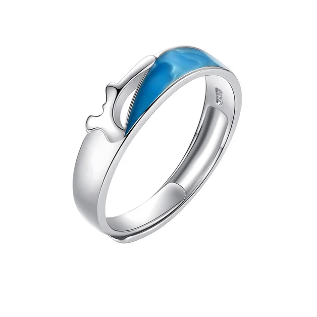 Student Minimalist Couple Rings Adjustable Creative Ring Men'S Opening - Shop at LoveMi