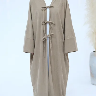 Women's Casual Loose Party Lace up Cardigan Robe Coat Mocha Color - Shop at LoveMi