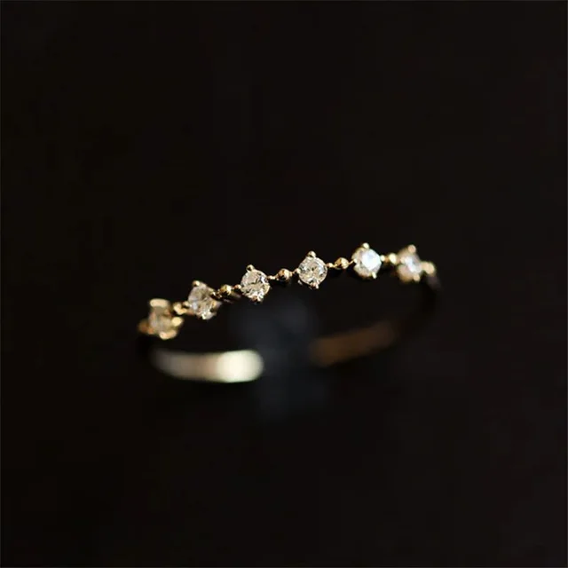 Silver Plating 14K Gold Fashion Simple Ring Size7 - Shop at LoveMi