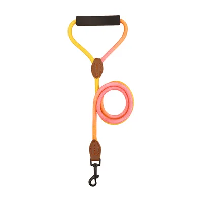 Dog Hand Holding Rope Hand holding Hand Holding Rope Type Dog Dog Leash Round Rope Pet Supplies Yellow And Pink - Shop at LoveMi