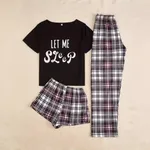 Home Wear Panda Three-piece Short Sleeve Shorts Trousers Suit - Color 2-M