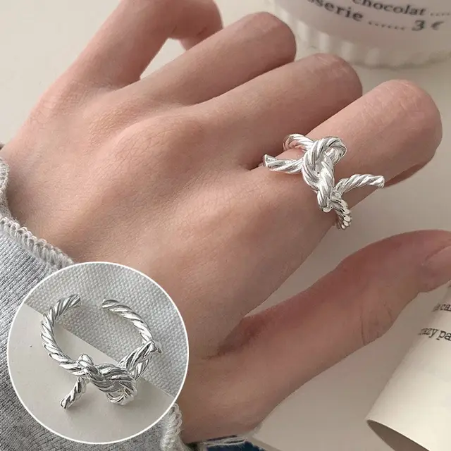 Geometric Line Cross Ring For Women Jz7997 - Shop at LoveMi