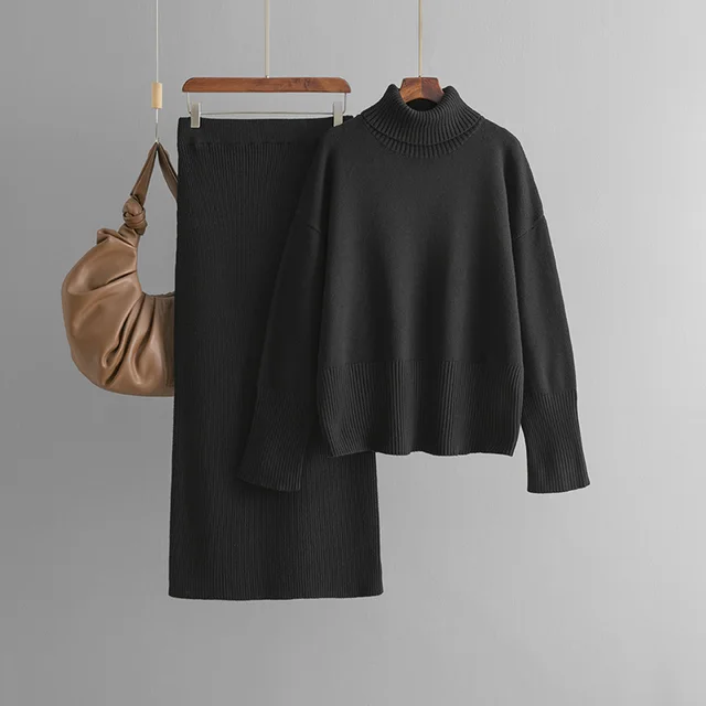 Autumn And Winter European And American Knitting Suit Women Black - Shop at LoveMi