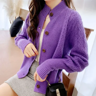 Women's Bandage Dress Outer Tops Outer Wear Korean Style Purple - Shop at LoveMi