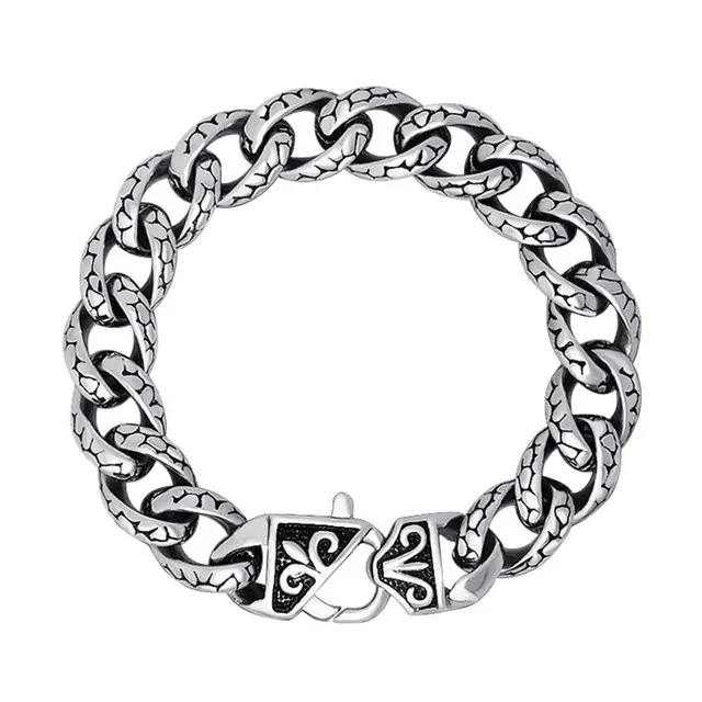 European And American Men's Retro Minimalist Titanium Steel Bracelet 19Cm - Shop at LoveMi