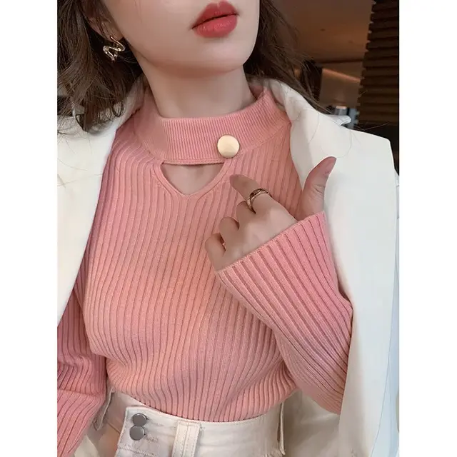 Inner Match Slimming Sweater High grade Top Pink - Shop at LoveMi
