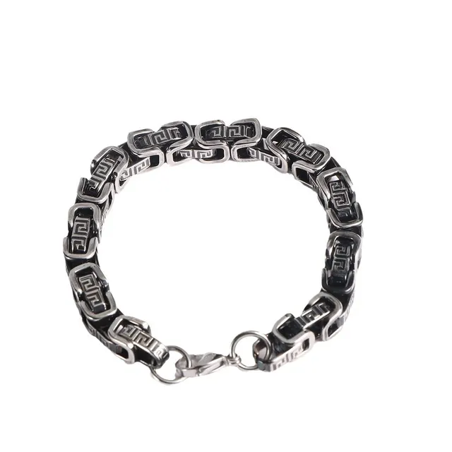 Titanium Steel Men's Bracelet Motorcycle Trampoline Chain Retro Black - Shop at LoveMi