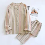 Khaki Color Stripes Suit