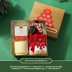 Kraft Paper Gift Box Christmas Eve Gift Bag - Christmas Log Gift Box 14