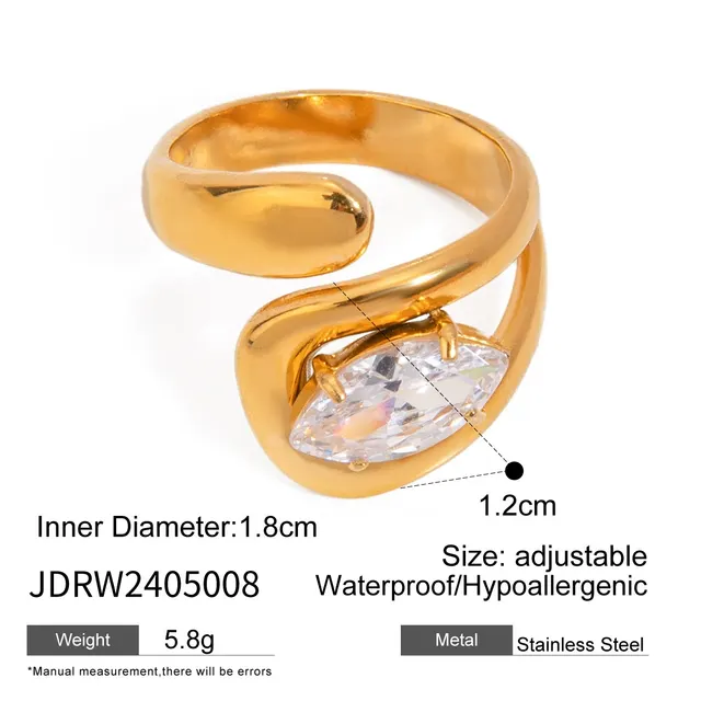 European And American Stainless Steel Diamond Ring Sense Special Interest Light Luxury Jdrw2405008 - Shop at LoveMi