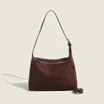 Women's Autumn And Winter New Suede Matte Suede Underarm Bag - Brown