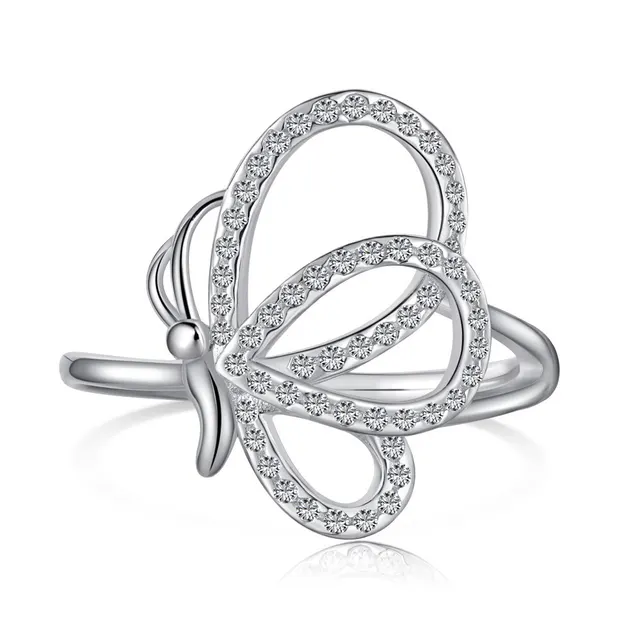 Japanese And Korean Light Luxury S925 Sterling Silver Ring Female Zircon Inlaid High Sense Dy120413Swwh - Shop at LoveMi
