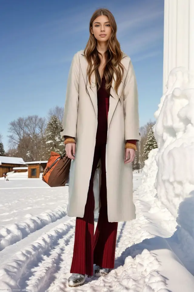 Padded Lapel Super Long Slim Jacket Ivory White - Shop at LoveMi
