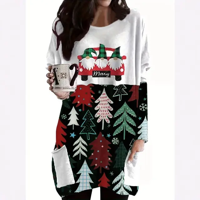 Women's Long Sleeve Christmas Casual Dress Black - Shop at LoveMi