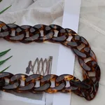 Acrylic Chain Bag Chain Shoulder Strap - Leopard Print