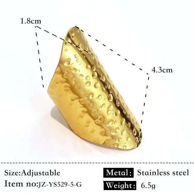 Glossy Stainless Steel Plated 18K Gold Simple Ring Jzys5295G - Shop at LoveMi