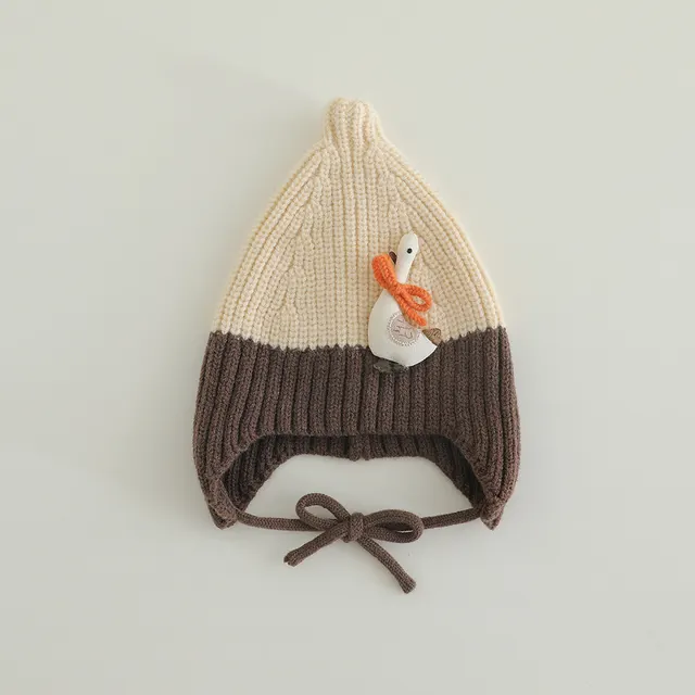 Autumn And Winter Thermal And Windproof Knitted Earlobe Hat Full Beige - Shop at LoveMi
