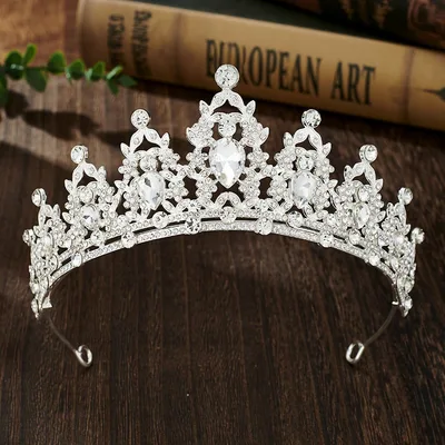 Wedding Hair Headdress Silver White Diamond - Shop at LoveMi