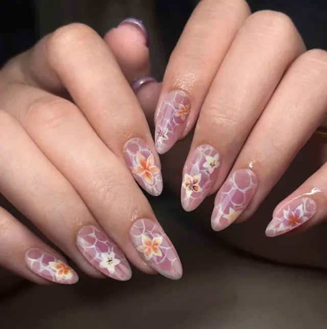 Wear Nail Tip High grade Purple French Butterfly Black Edge Nail Sticker Nail Stickers Jhc186 - Shop at LoveMi